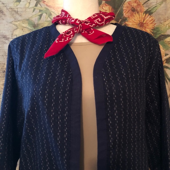 XL Old Navy Blue & White Boho Quilted Jacket - Picture 4 of 12